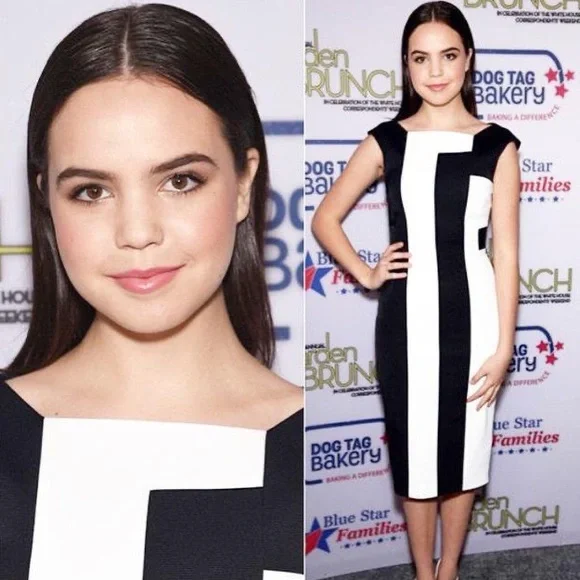 KAREN MILLEN Sheath Colorblock Paneled Dress White Black Cutout Back Size  NWT